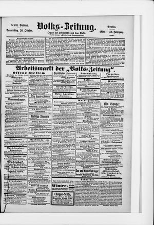 Volks-Zeitung vom 20.10.1898