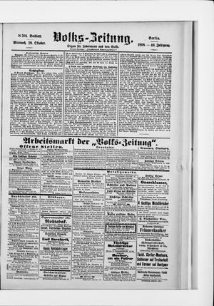 Volks-Zeitung vom 26.10.1898
