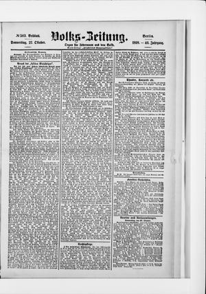 Volks-Zeitung vom 27.10.1898