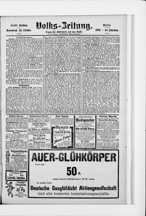 Volks-Zeitung vom 29.10.1898