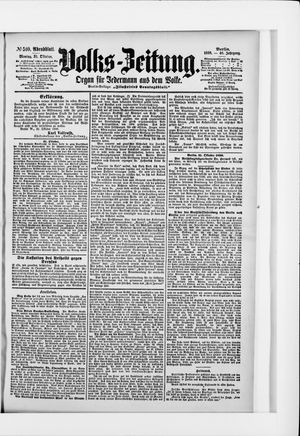 Volks-Zeitung vom 31.10.1898