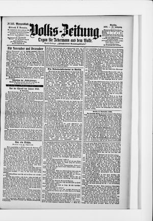 Volks-Zeitung vom 02.11.1898