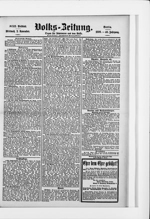 Volks-Zeitung vom 02.11.1898