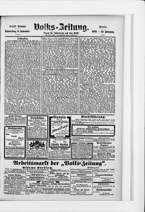 Volks-Zeitung vom 10.11.1898