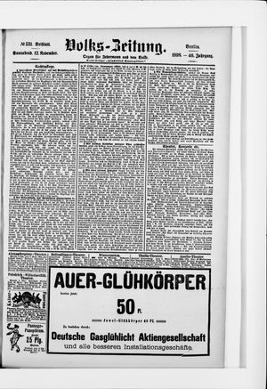 Volks-Zeitung vom 12.11.1898