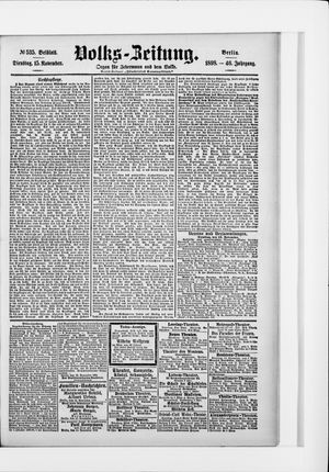 Volks-Zeitung vom 15.11.1898