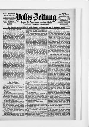 Volks-Zeitung vom 16.11.1898