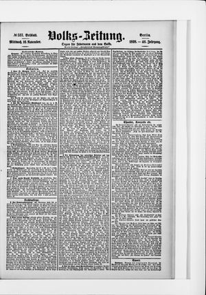 Volks-Zeitung vom 16.11.1898