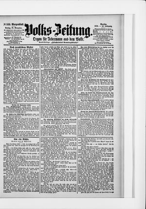 Volks-Zeitung vom 18.11.1898