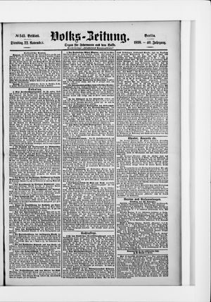 Volks-Zeitung vom 22.11.1898
