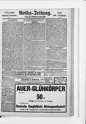 Volks-Zeitung vom 26.11.1898