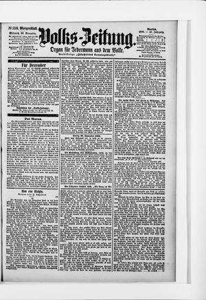 Volks-Zeitung on Nov 30, 1898