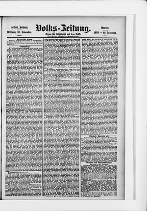Volks-Zeitung vom 30.11.1898