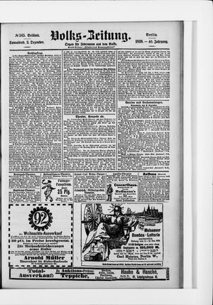Volks-Zeitung on Dec 3, 1898