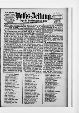 Volks-Zeitung vom 03.12.1898