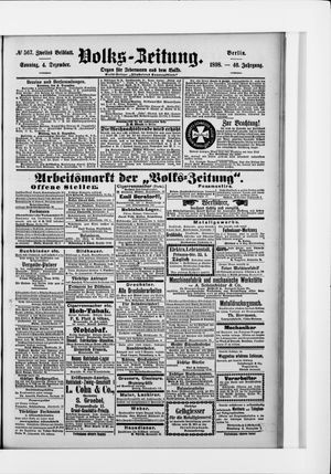 Volks-Zeitung vom 04.12.1898