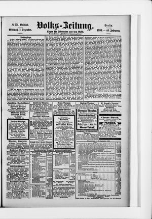 Volks-Zeitung vom 07.12.1898