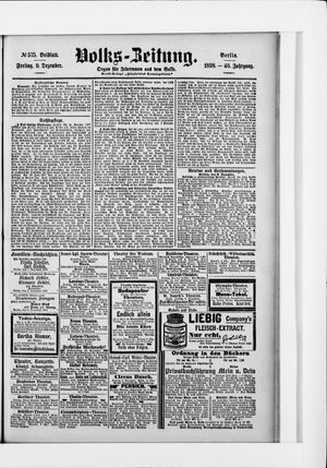 Volks-Zeitung vom 09.12.1898