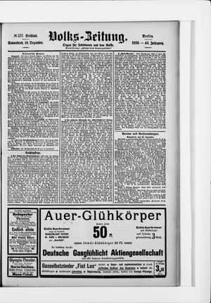 Volks-Zeitung vom 10.12.1898