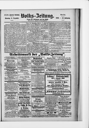 Volks-Zeitung vom 11.12.1898