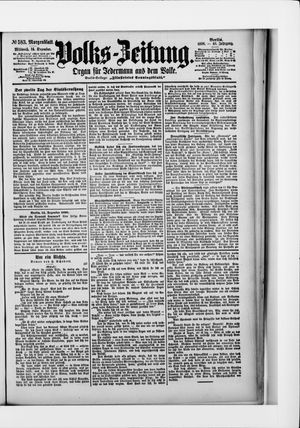 Volks-Zeitung vom 14.12.1898