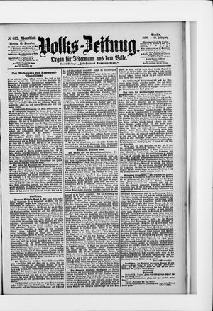 Volks-Zeitung vom 19.12.1898