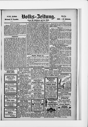 Volks-Zeitung vom 21.12.1898