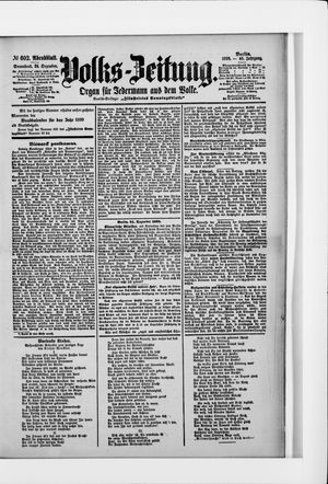 Volks-Zeitung vom 24.12.1898