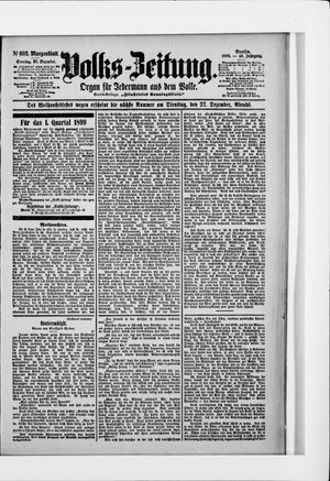 Volks-Zeitung vom 25.12.1898