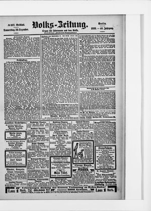 Volks-Zeitung vom 29.12.1898