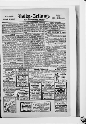 Volks-Zeitung vom 04.01.1899