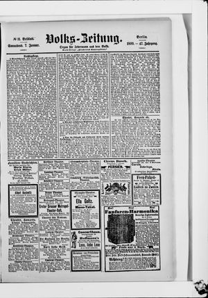 Volks-Zeitung vom 07.01.1899