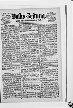 Volks-Zeitung vom 11.01.1899