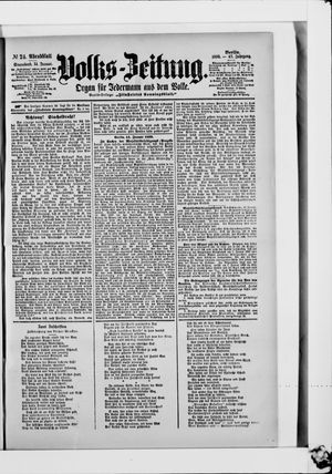 Volks-Zeitung vom 14.01.1899