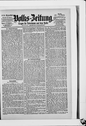 Volks-Zeitung vom 15.01.1899