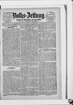 Volks-Zeitung on Jan 21, 1899