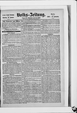 Volks-Zeitung on Jan 29, 1899