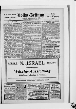 Volks-Zeitung on Feb 5, 1899