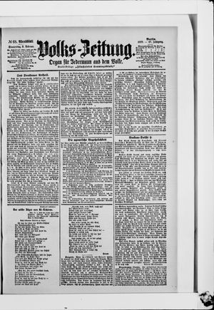 Volks-Zeitung vom 09.02.1899