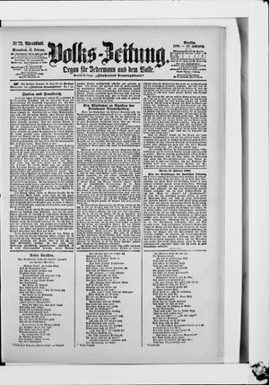 Volks-Zeitung vom 11.02.1899