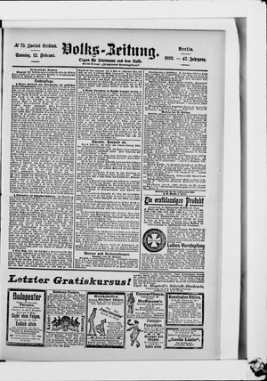 Volks-Zeitung vom 12.02.1899