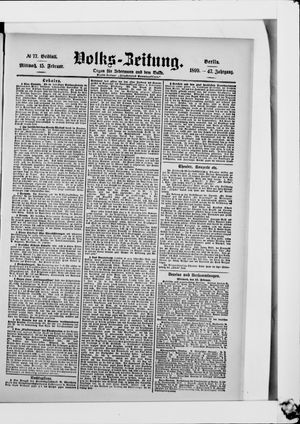 Volks-Zeitung vom 15.02.1899