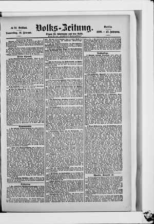 Volks-Zeitung vom 16.02.1899