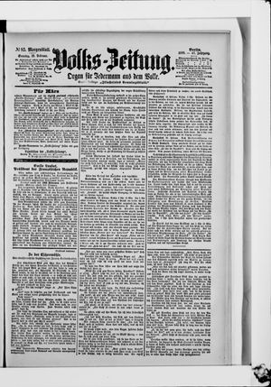 Volks-Zeitung vom 19.02.1899