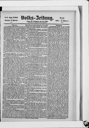 Volks-Zeitung on Feb 19, 1899