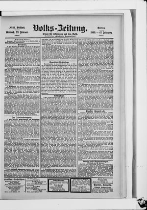 Volks-Zeitung vom 22.02.1899