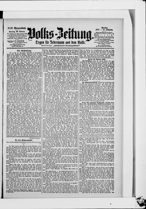 Volks-Zeitung vom 26.02.1899