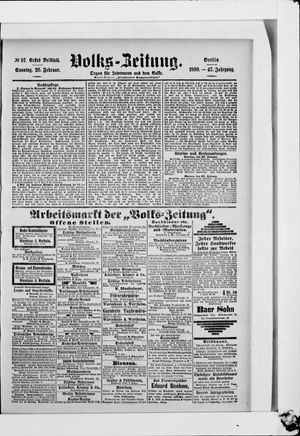 Volks-Zeitung vom 26.02.1899