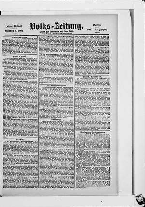 Volks-Zeitung on Mar 1, 1899