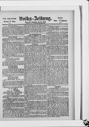 Volks-Zeitung vom 12.03.1899